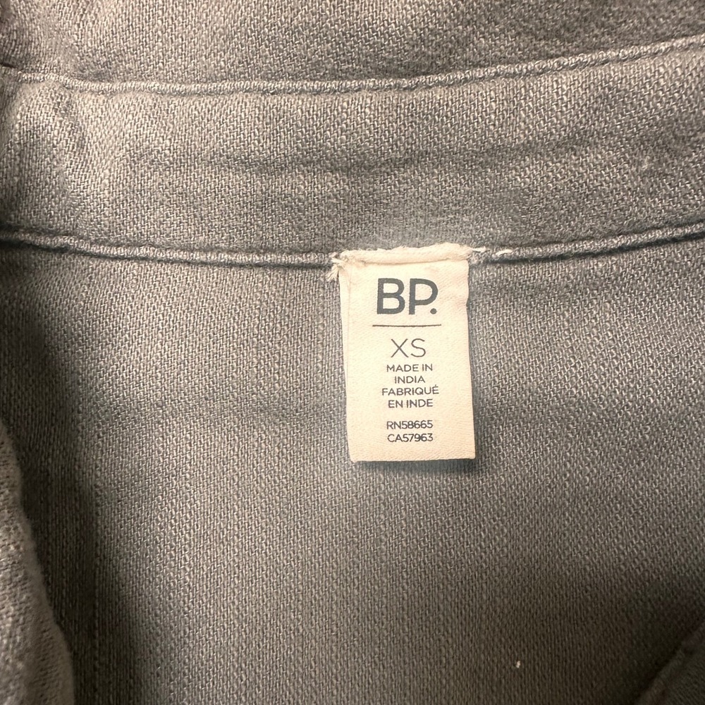 BP Nordstrom Grey Pearl Long Sleeve Shirt Womens XS Button Up Top Thick Warm NWT - Picture 5 of 8